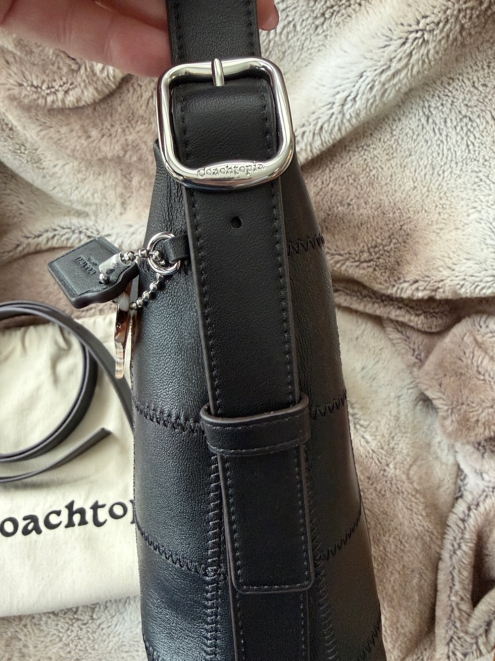 Coach Black Alter/Ego Medium Slouchy Shoulder Bag Upcrafted Leather Coachtopia - Picture 4 of 16